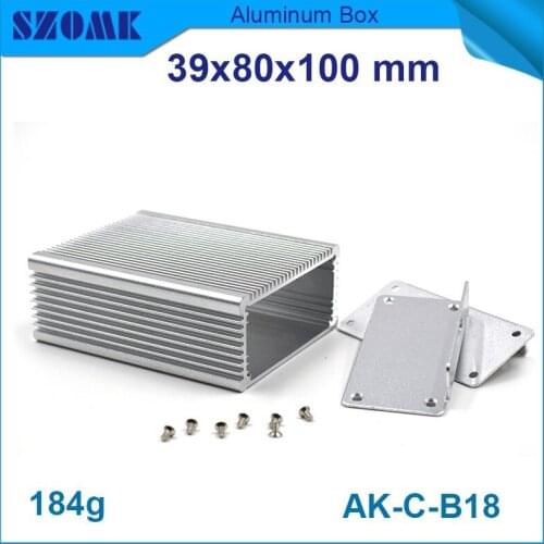Aluminum box silver color DIY Electrical Junction Box Case for Electronics Design PCB Hardware Device