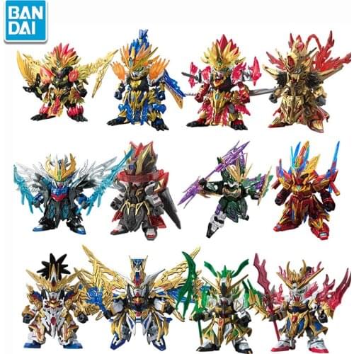 Bandai Original SD Three Kingdoms Chuangjie Chuan Q Version BB Gundam Assembled Model Action Figure Kids Toy Gift