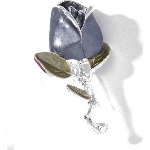 Vivid Rose Flower Brooches Pins for Women Alloy Pin Mothers Day Gifts Fashion Red Enamel Plant Cute Brooch Jewor Girls