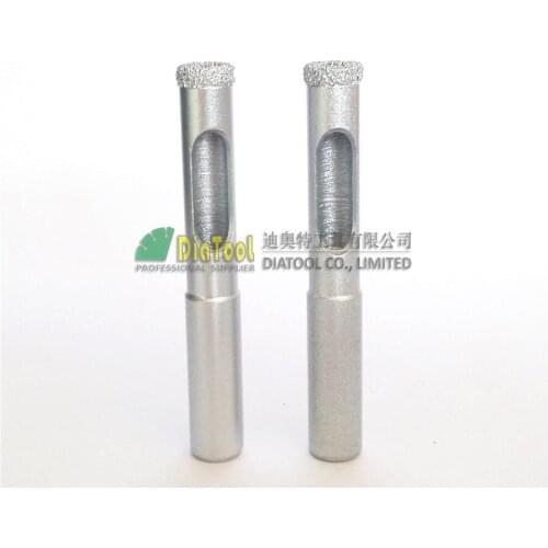 DIATOOL 2pcs Dia 10mm Vacuum Brazed Diamond Core Bits With Round Shank, Dry Or Wet Drilling Bits Free-shipping