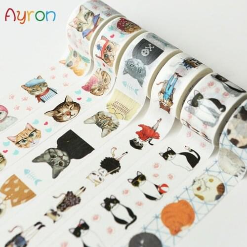 DIY decoration scrapbooking planner masking washi tape rilakkuma jiataihe kawaii Cute Cat washi tape label sticker stationery