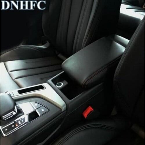 DNHFC PU leather Car Armrest Box Cover Car Accessories For Audi A3 Q3 2013-2018