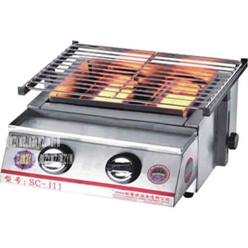 Gas Barbecue Camping Grill Smokeless Stoves BBQ Kebab Grills Grate Stainless Steel bbq Oven for home/outdoor 2 burner Easy Clean