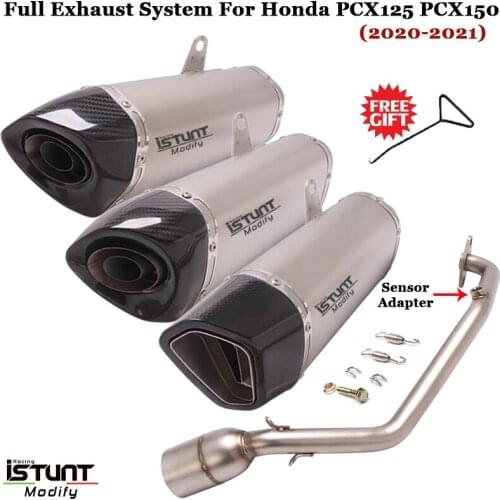 Motorcycle Exhaust Muffler Escape Connect Link Tube Front Pipe For Honda PCX 125 PCX 150 PCX125 2020 2021 Full Systems Modified
