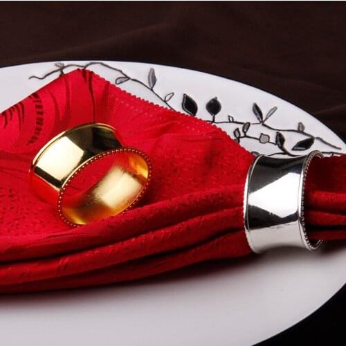 Alloy glossy curved napkin ring napkin buckle hotel restaurant cafe, home banquet dedicated