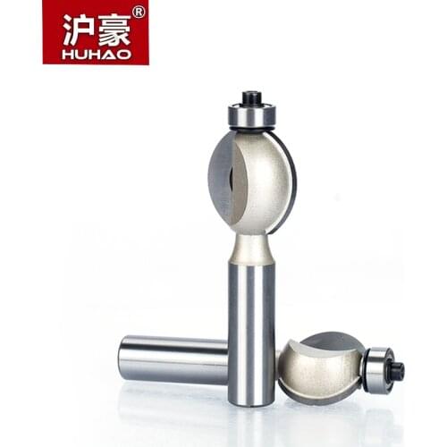 HUHAO 1pc Shank 1/2" 1/4" Round Carving Bit CNC Bits CNC Woodworking Round Arc 3D Engraving Bits Knurled Nail Clipper For Wood