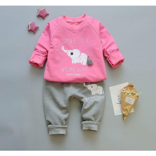 Newborn Baby boy Clothes set Autumn Clothing Animal T-shirts + Pants 2 Piece Suit Toddler Kids Cotton Clothes Sets Suits
