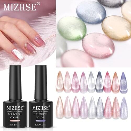 MIZHSE 10ML 9D Crystal Gel Nail Polish Set Hybrid Varnish Semi Permanent Soak Off Nail Art Manicure Magnetic Nail Gel Polish