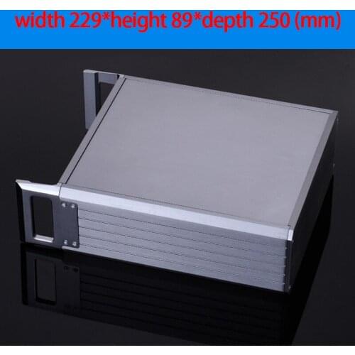 KYYSLB 229*89*250mm All-aluminum Amplifier Chassis Box House DIY Enclosure Can Be Customized with Holes Amplifier Case Shell