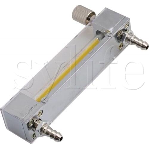 LZB-3 4-40ml/min Clear Plastic Tube Liquid Water Flowmeter with 8mm Metal Hose Connector