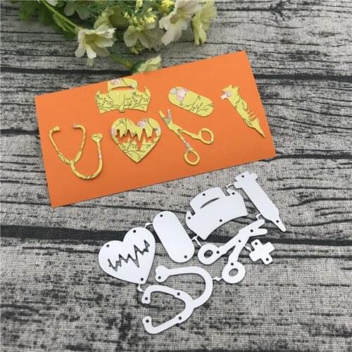 Medical supplies scrapbook Metal Cutting Dies Stencils for DIY Scrapbooking Album Paper Card Decorative Craft Embossing Die Cuts