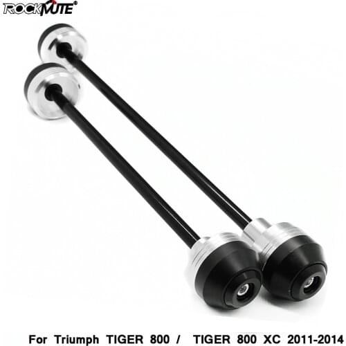 Motorcycle Front Rear Wheel Falling Protector Pad For Triumph TIGER 800 / TIGER 800 XC 2011-2014 Axle Fork Crash Sliders