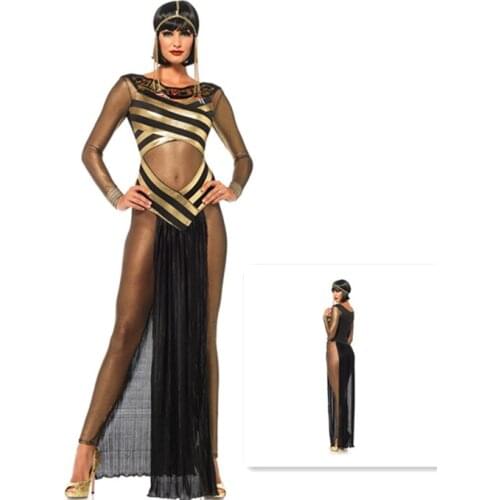 UTMEON-New Sexy Deluxe Ladies Fancy Dress Cleopatra Egypt Womens Costume Egyptian Goddess Costume Egypt Queen Cosplay Costume