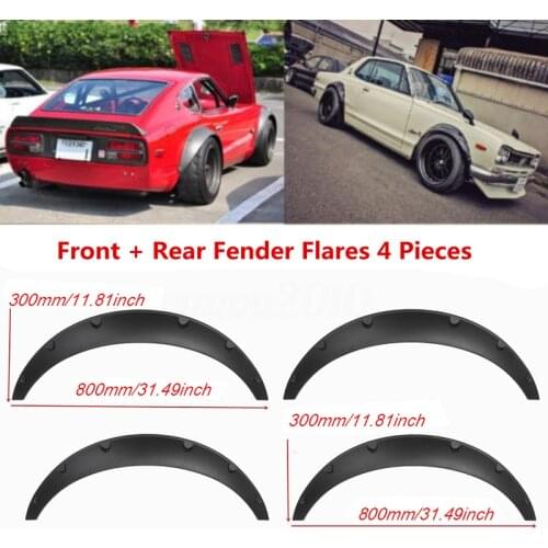 New 4pcs Car SUV Polyurethane Body Wheel Eyebrow Fender Flares Flexible Durable Universal Wheel Eyebrow