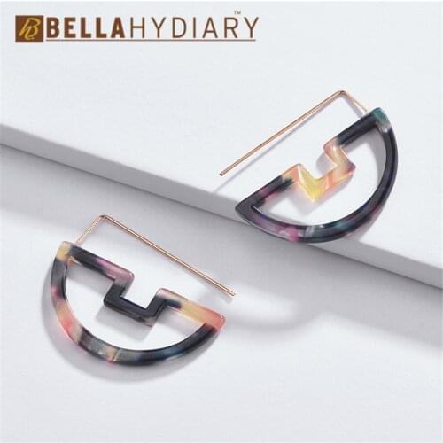 Trendy Bijoux Boho Acrylic Geometric Drop Earrings For Women Girl Jewelry Statement Earrings Pendientes Mujer Moda 2019 Ohrringe