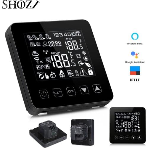 Smart houes Alexa voice control emperature Controller Wifi Programmable In-room Floor Heating Water/Electric Digital Thermostat
