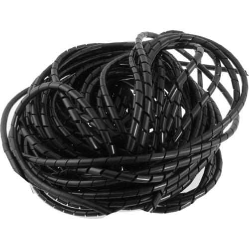 ID 3mm x OD 4mm 20meters Spiral Wrap Tube Transparent Cable Wire Tidy Wrap PC Home Cinema TV Management Organizing Kit