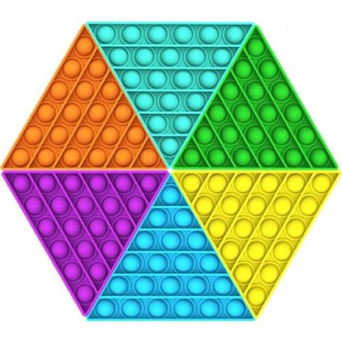 Triangle Push Bubble Sensory Toys Anti Anxiety Toy for Kids Adults Pack of 6 Pressure Reduction Fun Creative Gifts