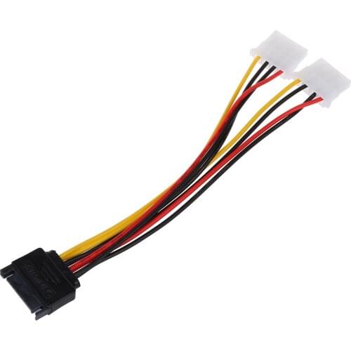 Top quality SATA 15 Pin Male to Female 4 Pin IDE Adapter Power Cable Cord