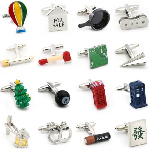 Daily Life Series Cuff Links 28 Designs Option Brass Fashion Cufflinks