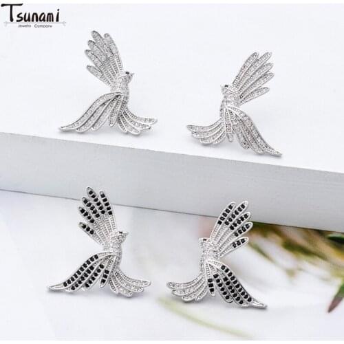 Women EarringsNew Zircon Inlaid Bird Earrings Simple Banquet Wedding Earrings Designed For Women Birthday Gifts For Girlfriend