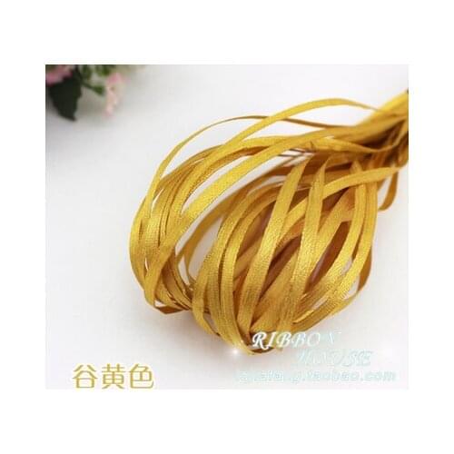 10meters/lot) 1/8" (3mm) 25Yards Wedding Silk Ribbon Party Decoration Satin Tapes Crafts Decor Invitation Card Gift Wrapping