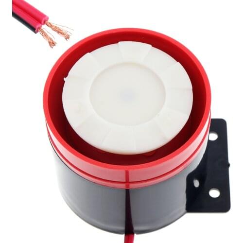 12V-24V 105dB Black & Red Car Reversing Back up Alarm Horn Speaker IP67 Waterproof fit for Motorcycle Car Vehicle Boat