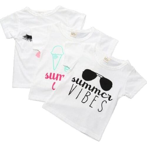 2021 Summer Kids Tee Graphic Tee Print Baby Boy and Girls lesure T shirt