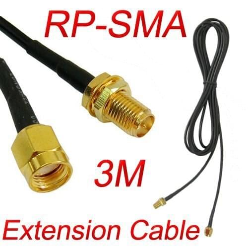 3M WiFi Antenna RP-SMA Extension Cable for Wi-Fi Router Wireless Adapter Wholesale Antenna Cable