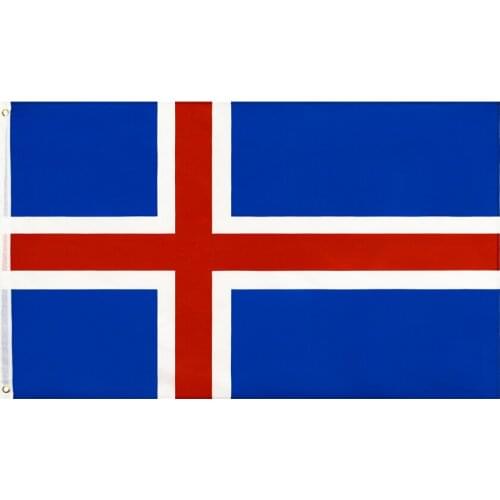 60x90cm/90x150cm ISL Iceland Flag 2x3ft/3x5ft The National Banner