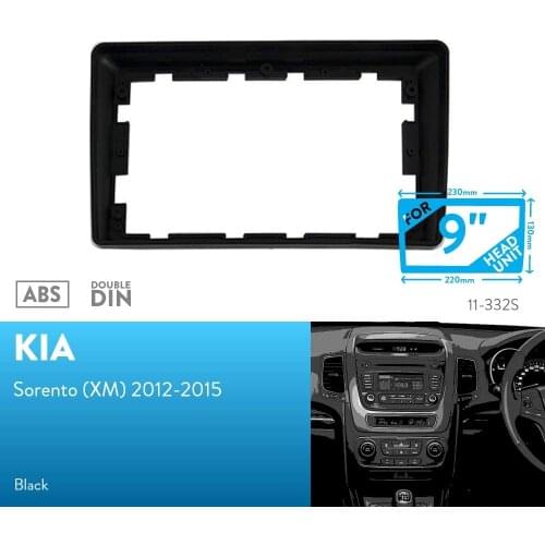 9 inch Car Fascia Radio Panel for KIA Sorento (XM) 2012-2015 Dash Kit Install Facia Bezel Adapter Trim 9inch Plate Console Cover