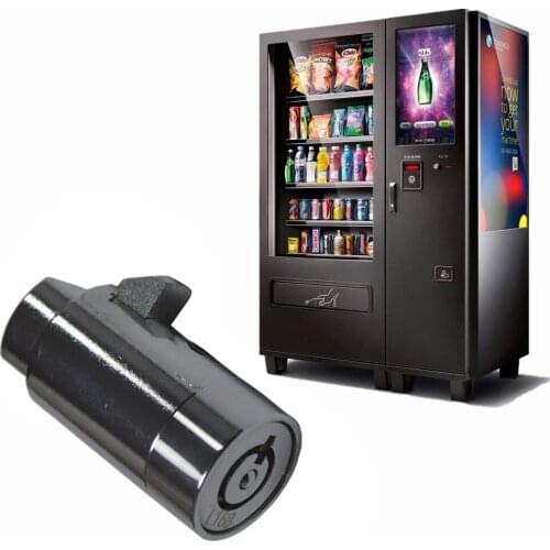 Snack soda water drink machine tubular cylinder plunger lock keyed differently