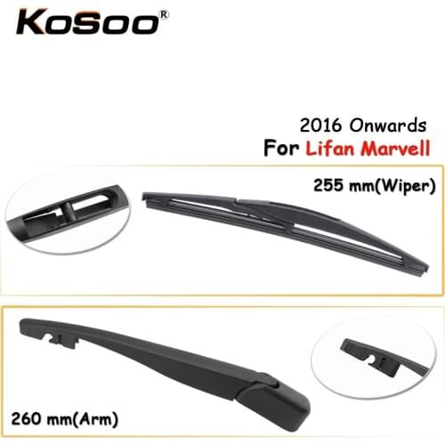 KOSOO Auto Rear Car Wiper Blade For Lifan Marvell,255mm 2016 Onwards Rear Window Windshield Wiper Blades Arm,Car Accessories