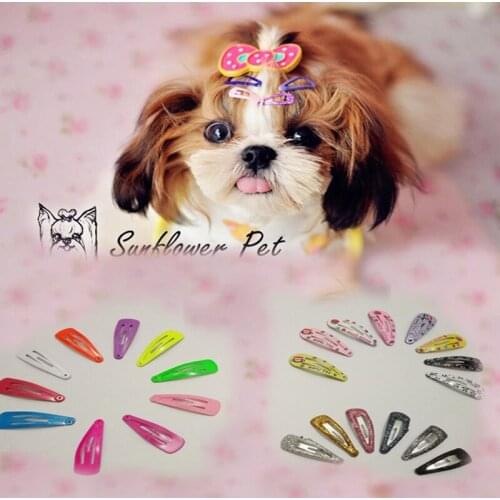 Baby Dog ultra-small 3cm BB clip crystal glitter pet accessories 50pcs/lot