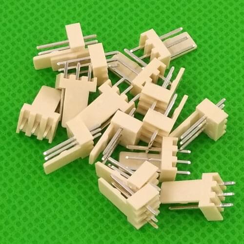 Free shipping 1000pcs male material KF2510 3pin 3pins Connector Leads pin Header 2.54mm connector KF2510-3A