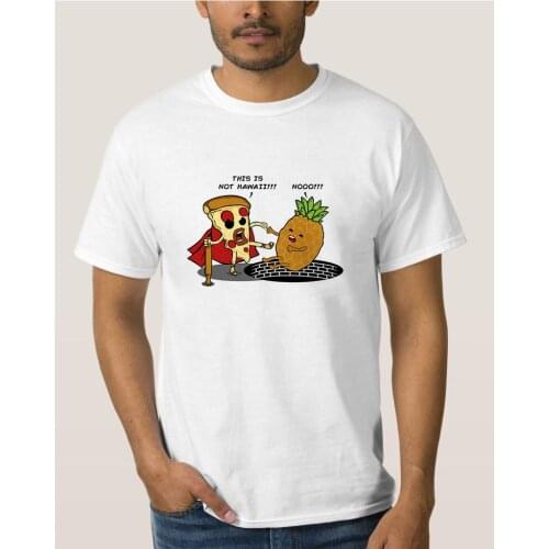 Fashion Mens Pineapple Pizza Fruit Printed Funny Aesthetic T-shirt Leisure Short Sleeve T Shirt Streetwear Graphic Tees Clothes
