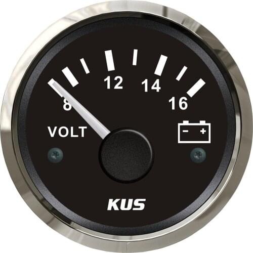 1pc Voltage Gauges Volt Gauges Voltmeters Tuning 8-16v Volt Meters for Yacht Automobile Motor Homes Trucks White 52mm