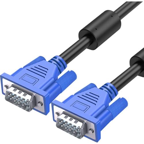 VGA Cable Computer Monitor TV Projector HD Cable VGA Video Extension Line 1.5/1.8/5/10 Meters 1440*900P