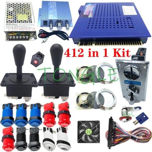 Classical Vertical Screen Game Board 412 in 1 DIY Arcade Kit Jamma Arcade Game ELF Mame PCB Cartridge For Cocktail Cabinets
