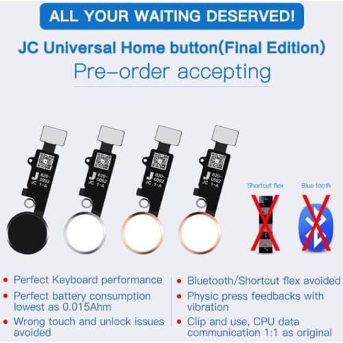 JC Home Button For iPhone 7/8 Universal Home Button Flex Cable Return Home Function Solution For iPhone 7/8 Plus Home Button