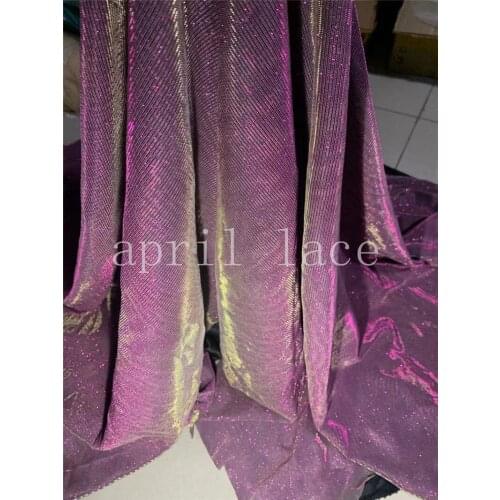 5 yards ty03# April LACE Collection 2021 stock 3 color mix purple gold shining glitter bridal lace For sewing wedding dress