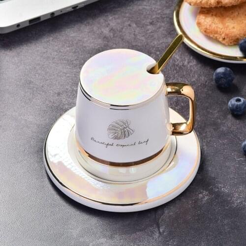 Mug with Cover Spoon Gift Box Large Capacity Coffee Set Set Breakfast Cup Coffee Mugs Coffee Cup Coffee Mug with Lid