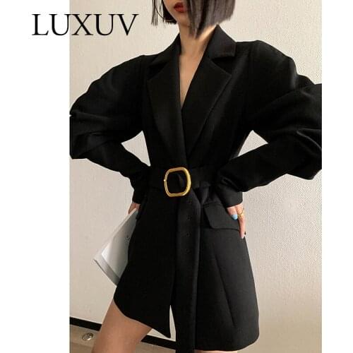 LUXUV Denim Jacket Women Windbreaker Sping Female Coat Oversize Urban Parkas Vintage Clothes Harajuku Basic Cardigan Elegant