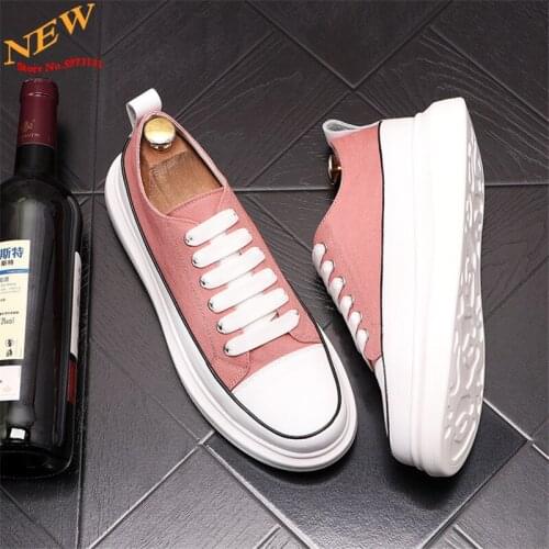 Summer Canvas Thick Bottom Platform Men Shoes Breathable Sneakers Casual Shoes Zapatillas Hombre Chaussure Homme