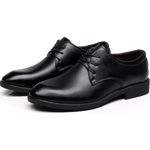 Mazefeng 2020 New Men Quality Cowhide Leather Shoes British Business Plus Size 38-44 Soft Leather Man Split Leather Dress Shoes