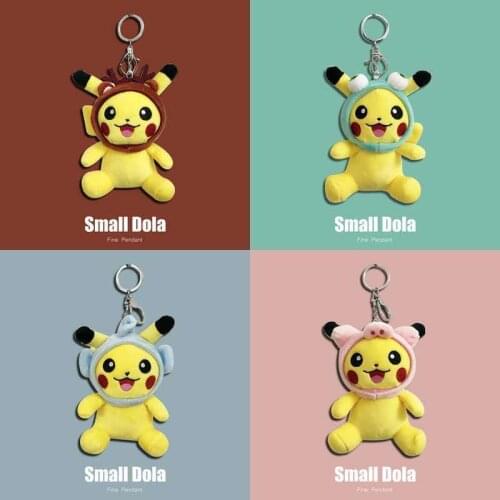 Pokémon Stuffed Toys Anime Keychain 13cm Kawaii Room Decor Pikachu Plush Octopus Shifter Doll School Backpack Pendant