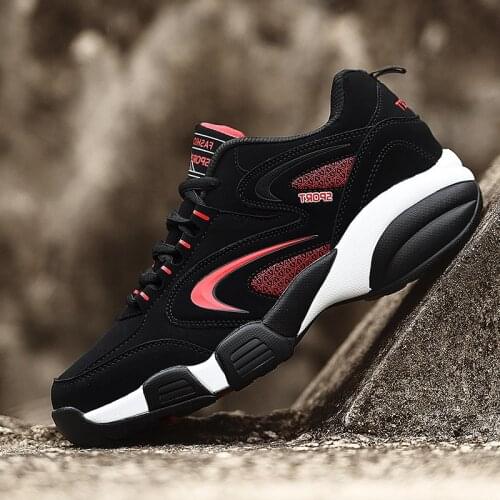 New Men Casual Shoes Couple Lovers Sneakers Lace Up Solid Black Rubber Outsole Footwear Leather Wear Resistance Running Shoes