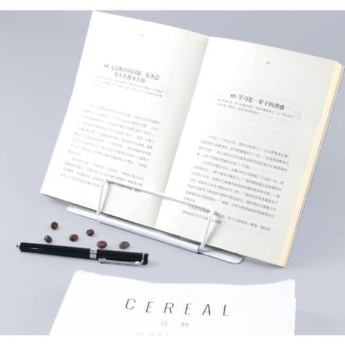 Portable Metal Adjustable Reading Book Holder Support Document Shelf Bookstand