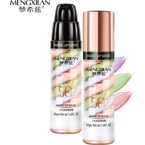 Mengxilan Professional Make Up Base Foundation Primer Makeup Cream Sunscreen Moisturizing Oil Control Face Primer