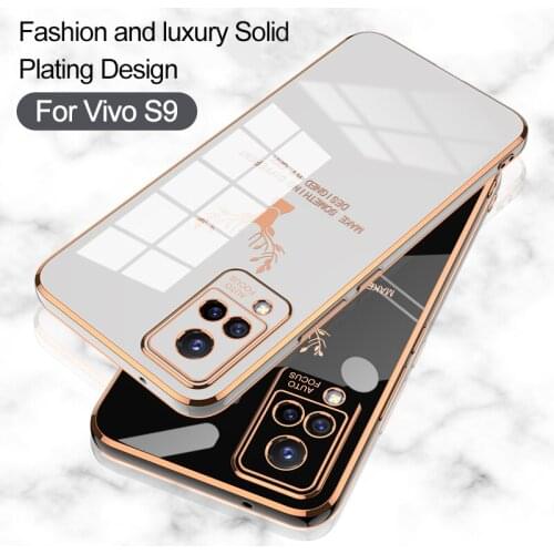 Luxury Plating Anti-knock Case For Vivo S9 IQOO Neo 5 5G Ultra-thin Lens Full Protection Soft Cover For Vivo S9 IQOO Neo 5 Case
